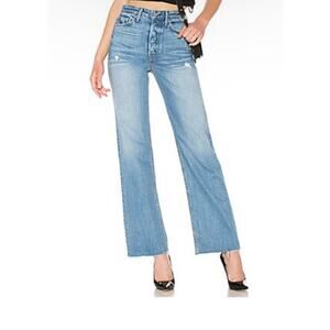 GRLFRND Carla Super High-Rise Bell Flare Jeans in Gonna Fly Now Size 28